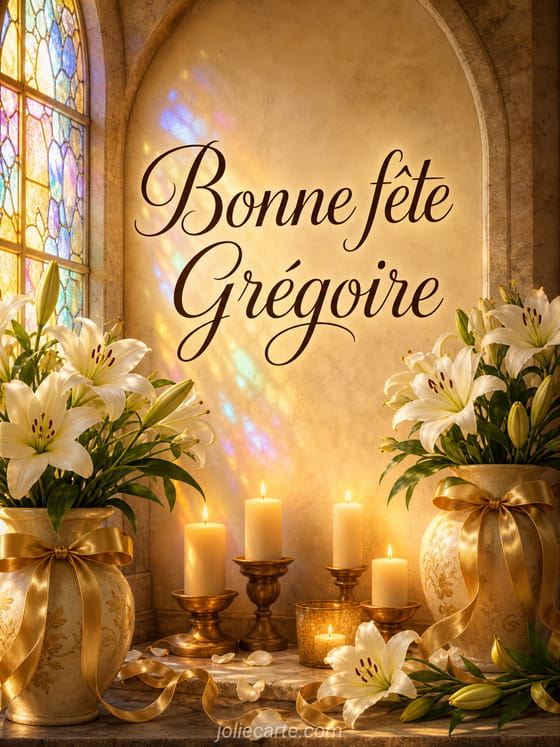 Carte bonne fĂȘte GrĂ©goire