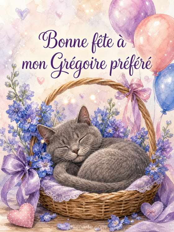 Carte bonne fĂȘte GrĂ©goire