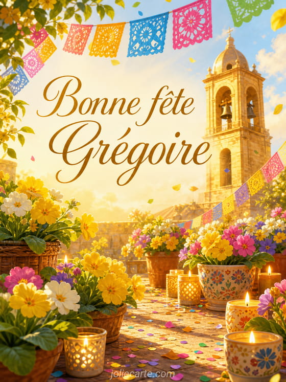 Carte bonne fĂȘte GrĂ©goire