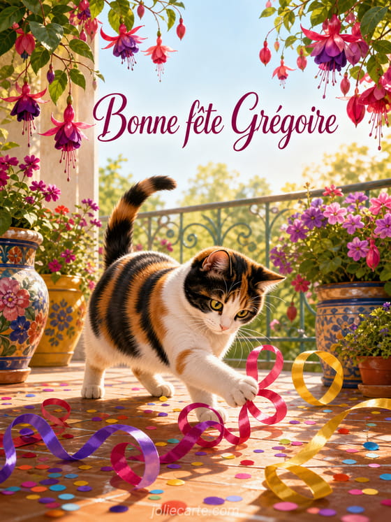 Carte bonne fĂȘte GrĂ©goire