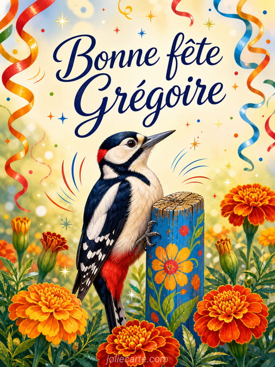 Carte bonne fĂȘte GrĂ©goire