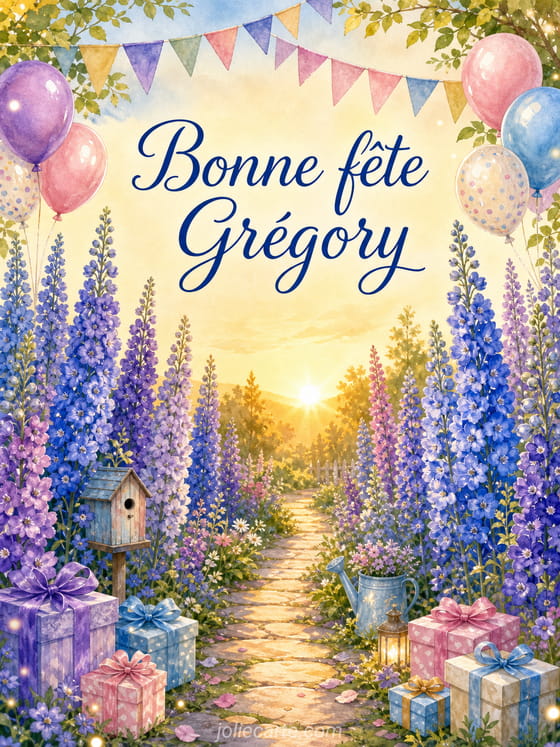 Carte bonne fĂȘte GrĂ©gory
