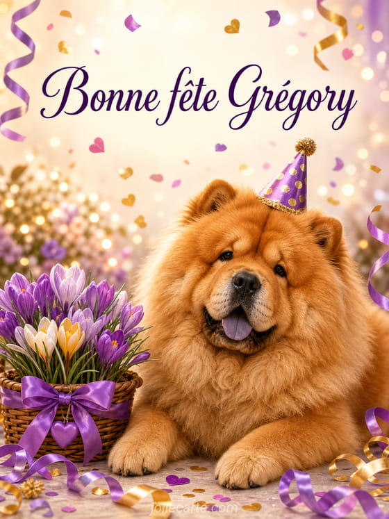Carte bonne fĂȘte GrĂ©gory
