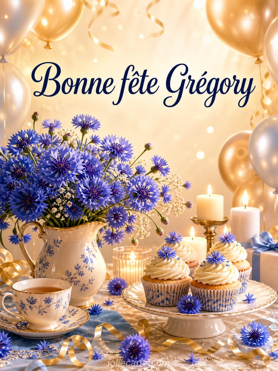 Carte bonne fĂȘte GrĂ©gory