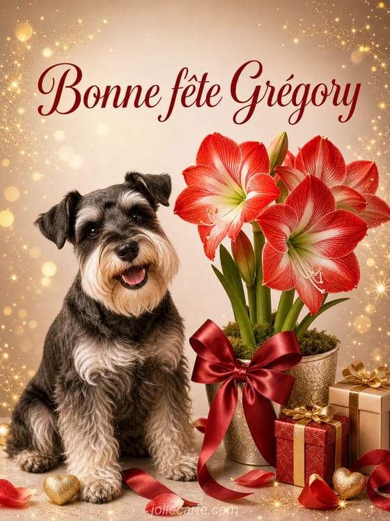 Carte bonne fĂȘte GrĂ©gory
