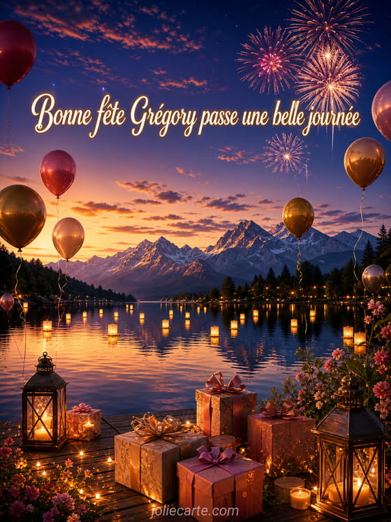 Carte bonne fĂȘte GrĂ©gory