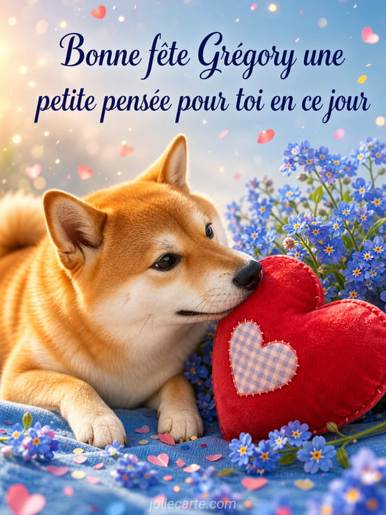 Carte bonne fĂȘte GrĂ©gory