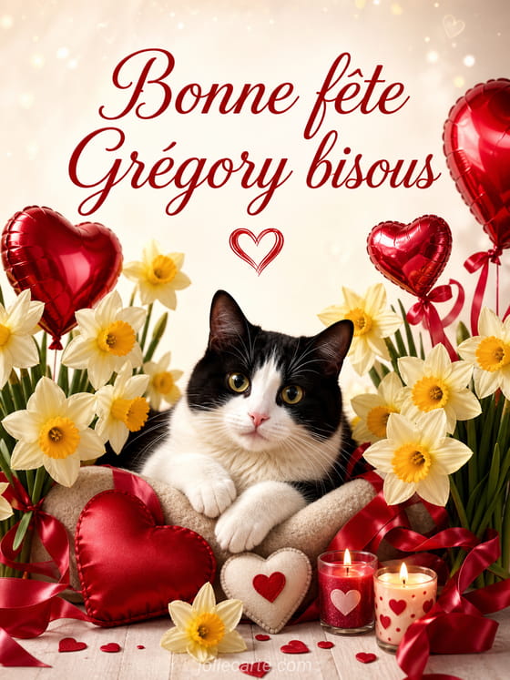 Carte bonne fĂȘte GrĂ©gory