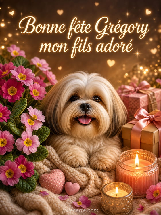 Carte bonne fĂȘte GrĂ©gory