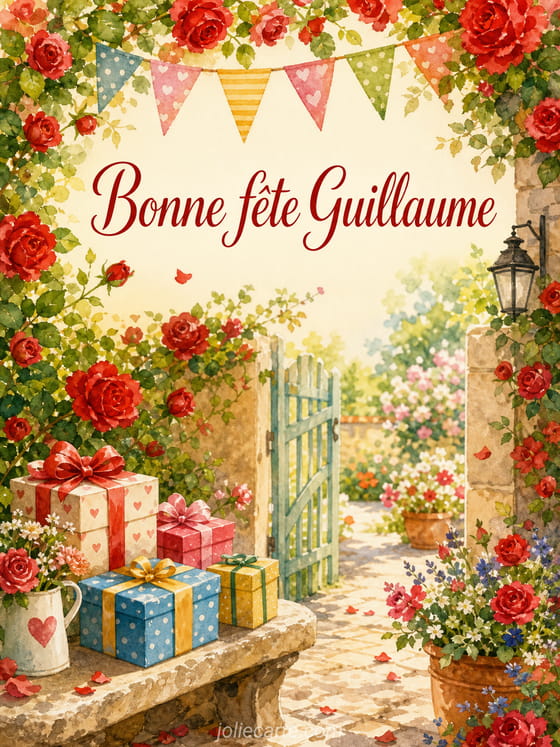 Carte bonne fête Guillaume