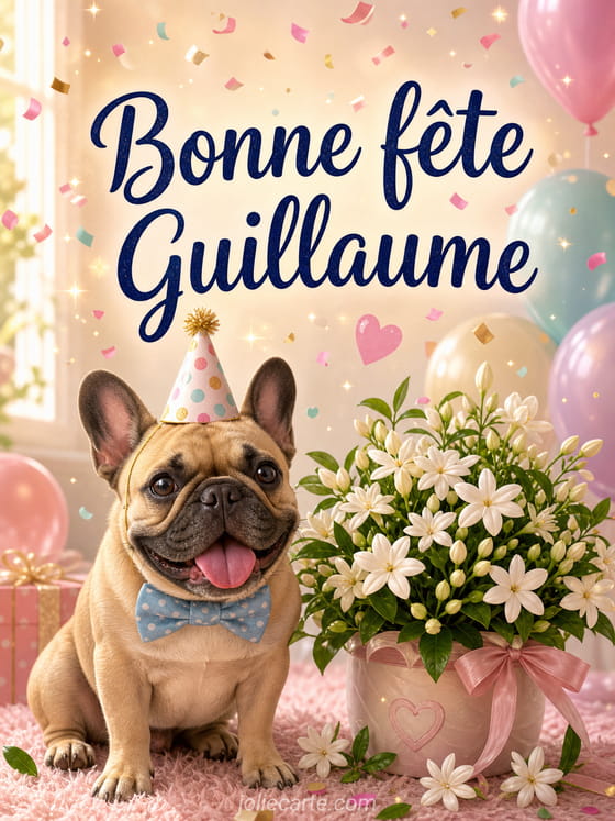 Carte bonne fête Guillaume