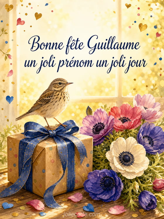 Carte bonne fête Guillaume