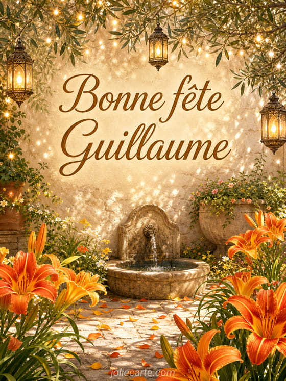 Carte bonne fête Guillaume