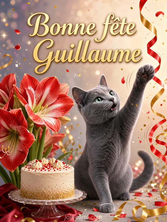 Carte bonne fête Guillaume