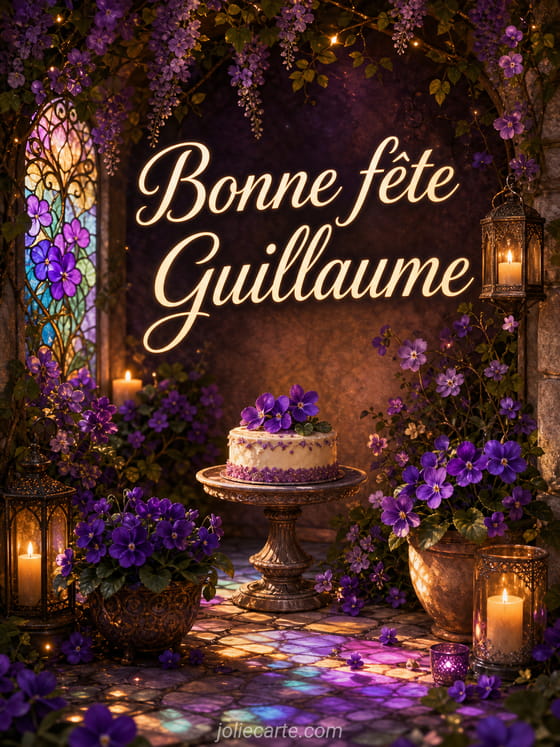 Carte bonne fête Guillaume