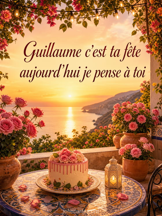 Carte bonne fête Guillaume