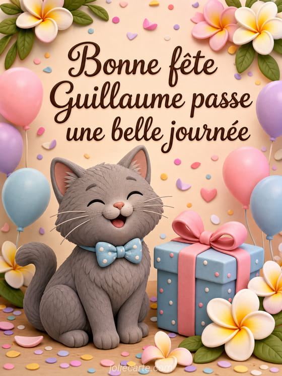 Carte bonne fête Guillaume
