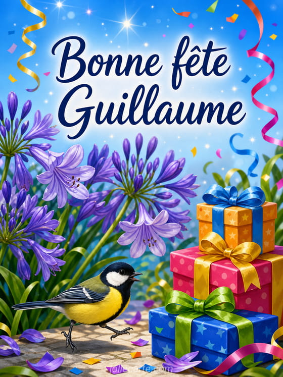 Carte bonne fête Guillaume