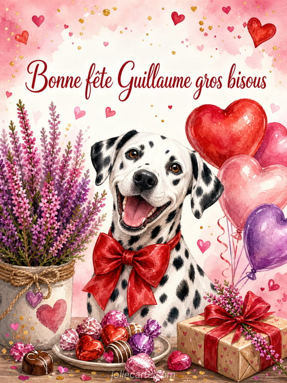 Carte bonne fête Guillaume