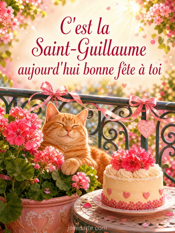 Carte bonne fête Guillaume