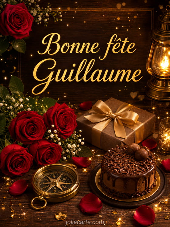 Carte bonne fête Guillaume