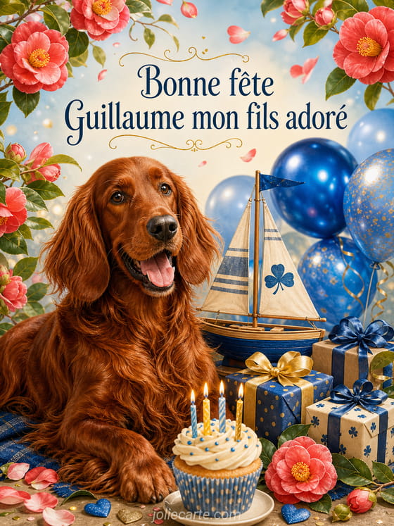 Carte bonne fête Guillaume