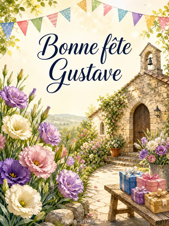 Carte bonne fête Gustave