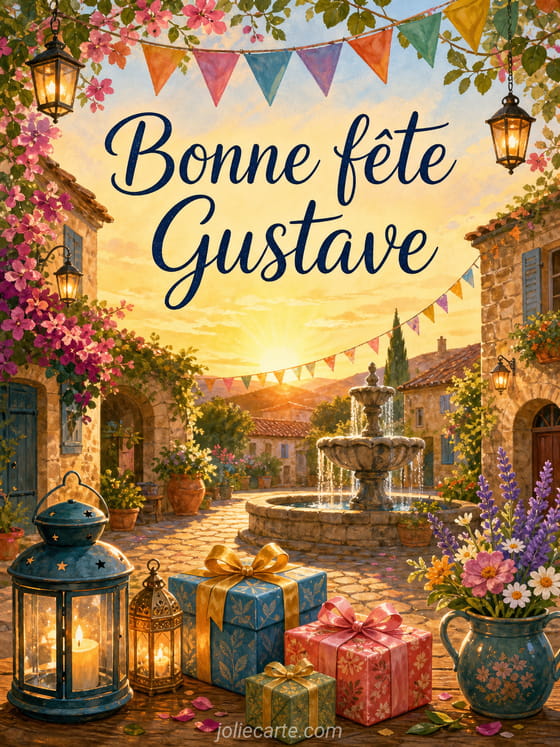 Carte bonne fête Gustave