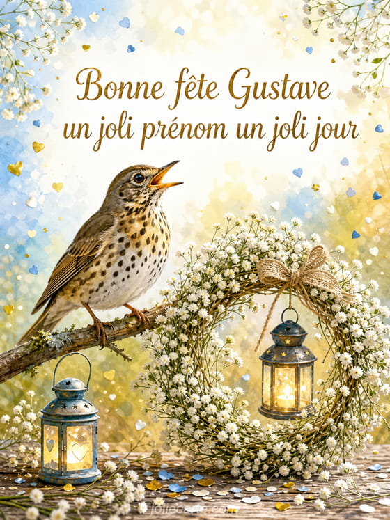 Carte bonne fête Gustave