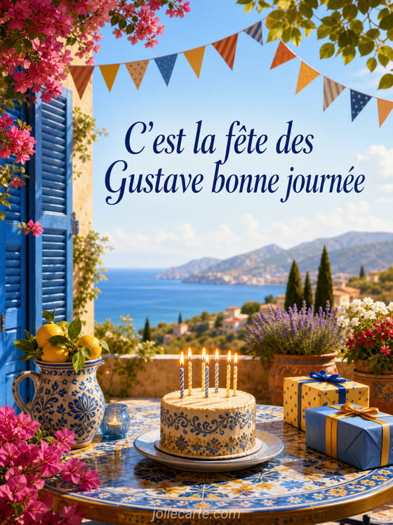 Carte bonne fête Gustave