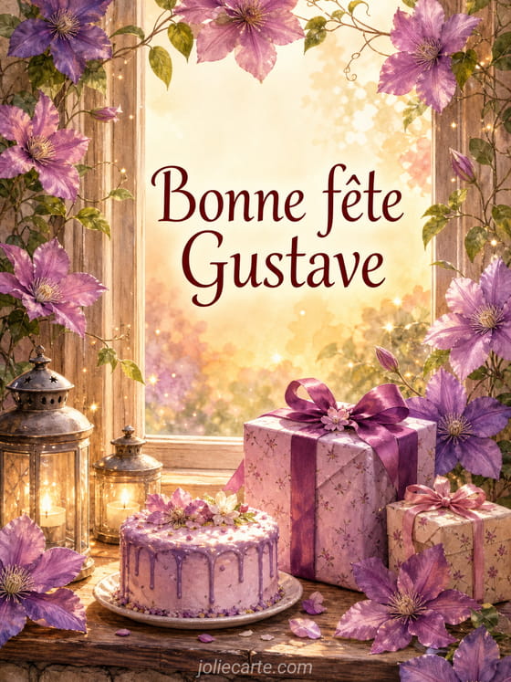 Carte bonne fête Gustave