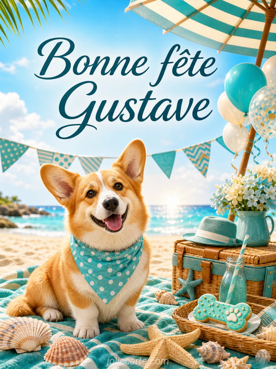 Carte bonne fête Gustave