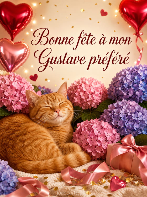 Carte bonne fête Gustave