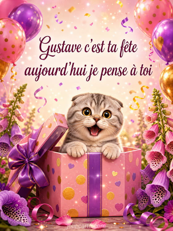 Carte bonne fête Gustave