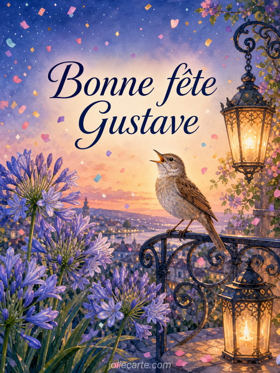 Carte bonne fête Gustave