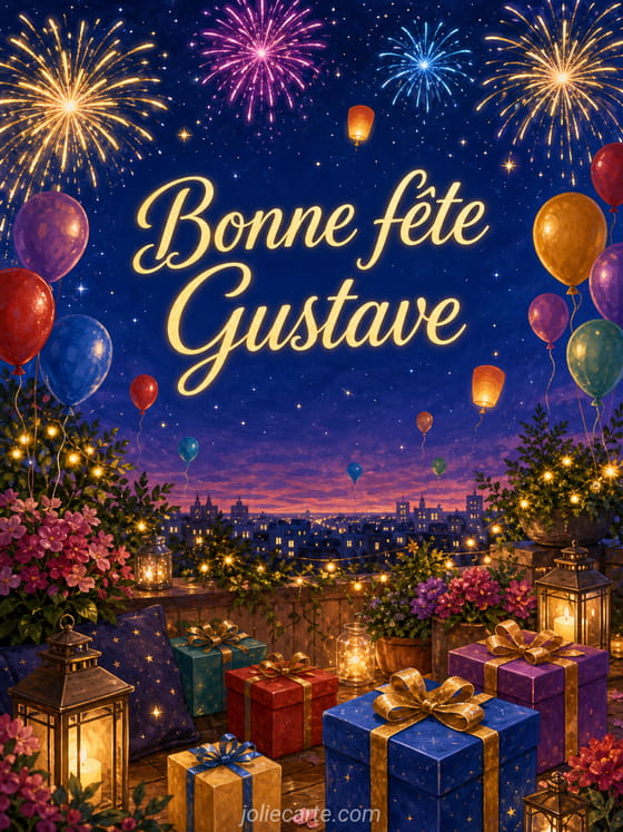 Carte bonne fête Gustave