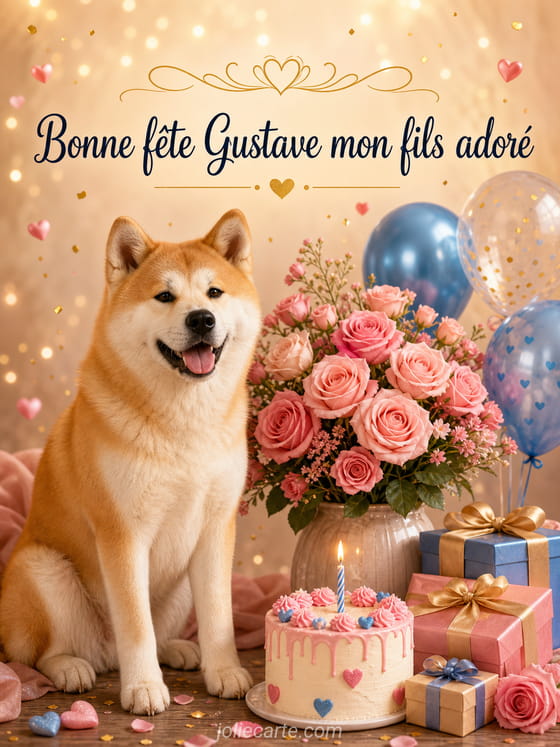 Carte bonne fête Gustave