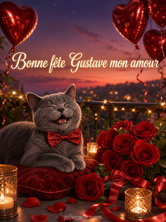 Carte bonne fête Gustave