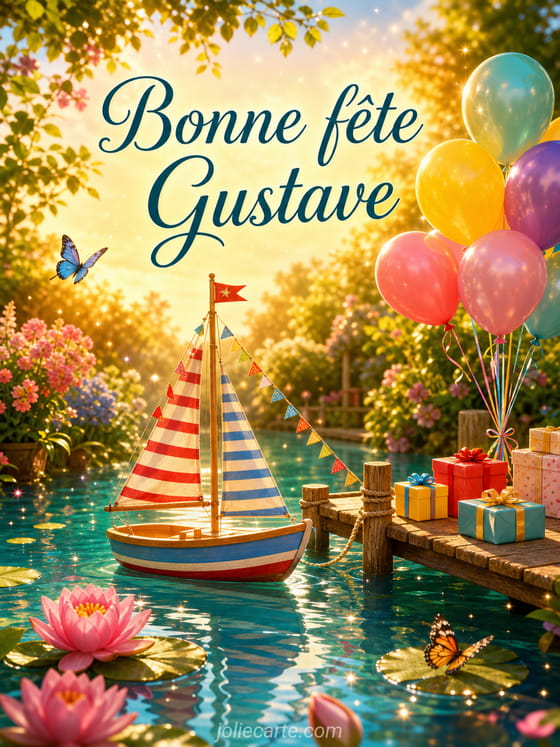 Carte bonne fête Gustave