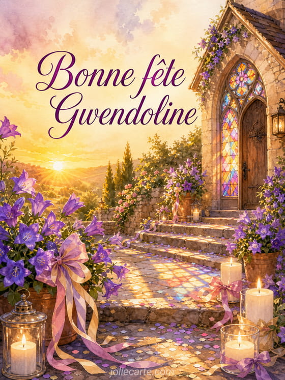 Carte bonne fĂȘte Gwendoline