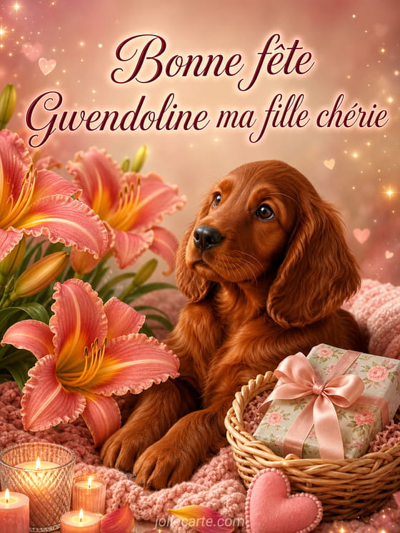 Carte bonne fĂȘte Gwendoline