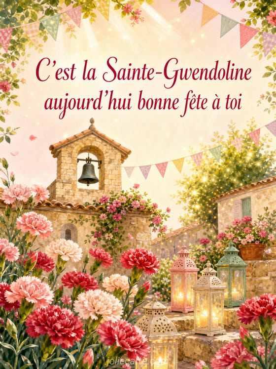 Carte bonne fĂȘte Gwendoline