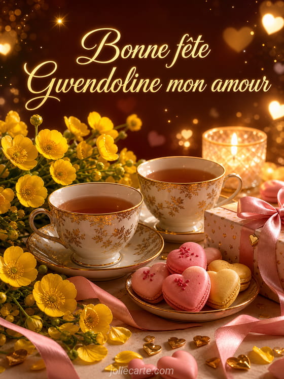 Carte bonne fĂȘte Gwendoline