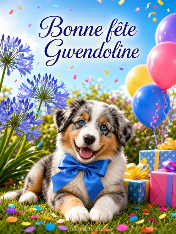 Carte bonne fĂȘte Gwendoline