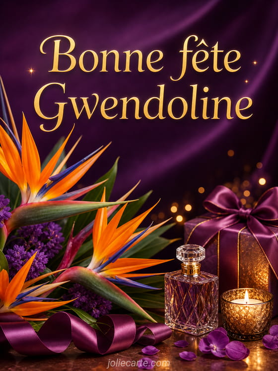 Carte bonne fĂȘte Gwendoline
