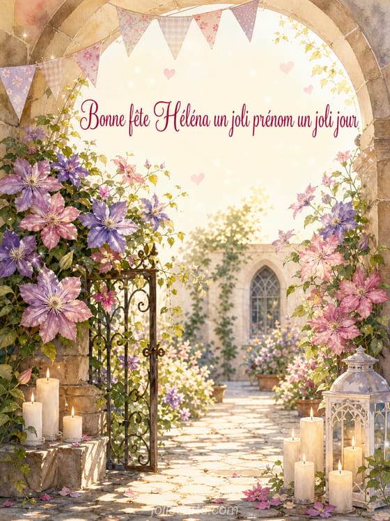 Carte bonne fête Héléna