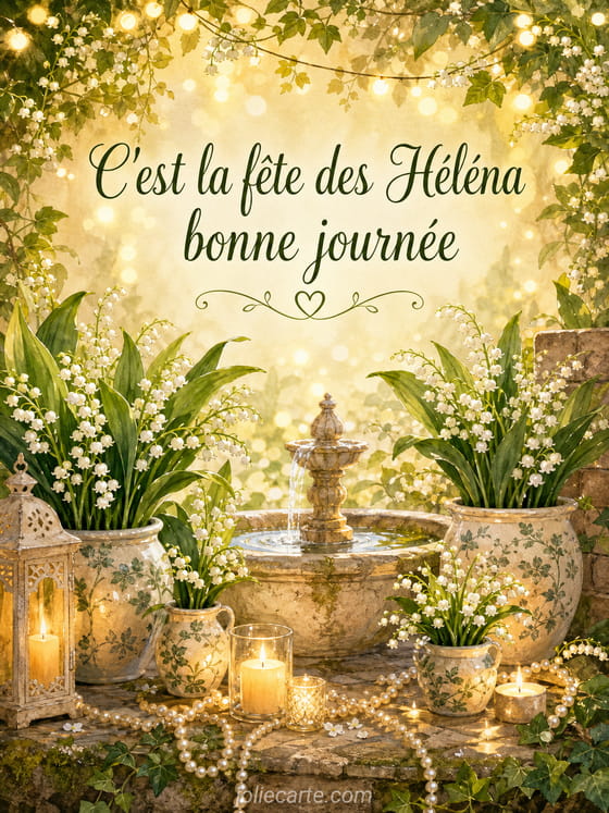 Carte bonne fête Héléna