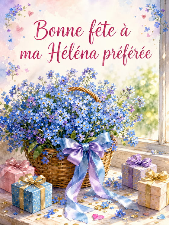 Carte bonne fête Héléna