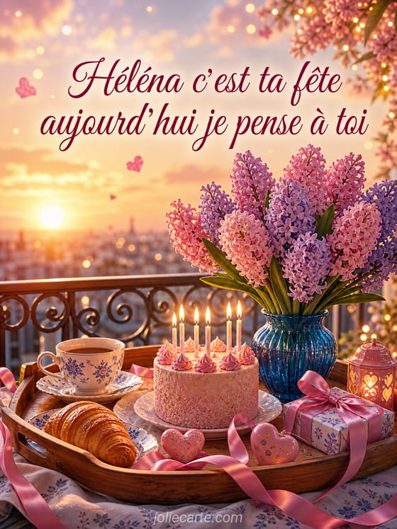 Carte bonne fête Héléna