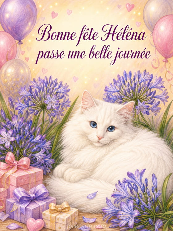 Carte bonne fête Héléna